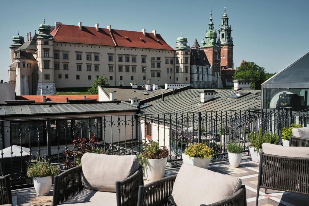 Balkon z widokiem Hotel Copernicus Kraków Pięciogwiazdkowy